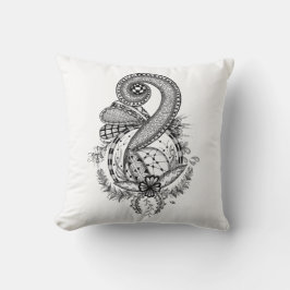 Almofada Tangle Art: Florales Motiv -