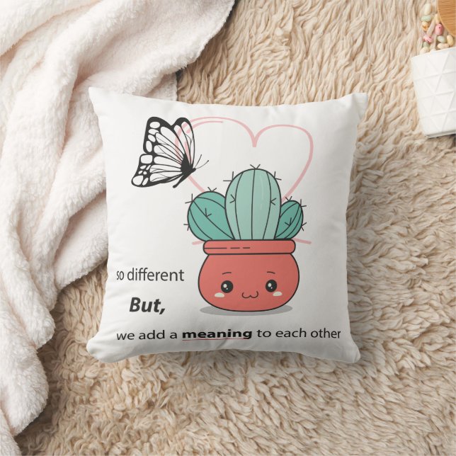 Almofada Tão Diferente, Perfeito Juntos - Casal De Amor (Cobertor)