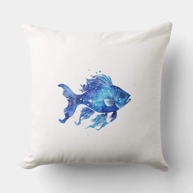 Almofada Tão Grande Peixe Azul (Frente)