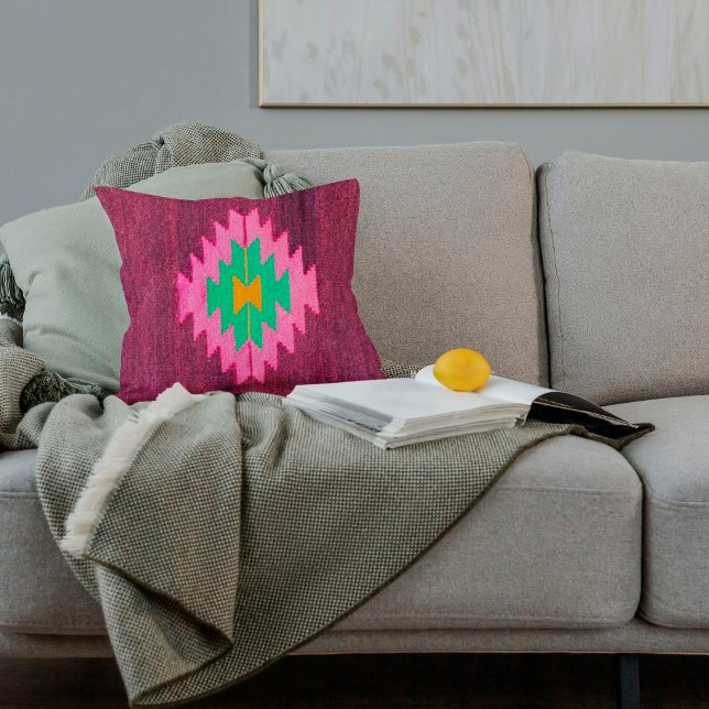 Almofada Tapete Antigo Turco Kilim Tecido à Mão com Cor de  (Criador carregado)