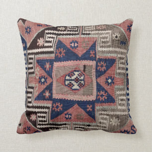 Almofada Tapete Kilim Vermelho Antigo Oriental
