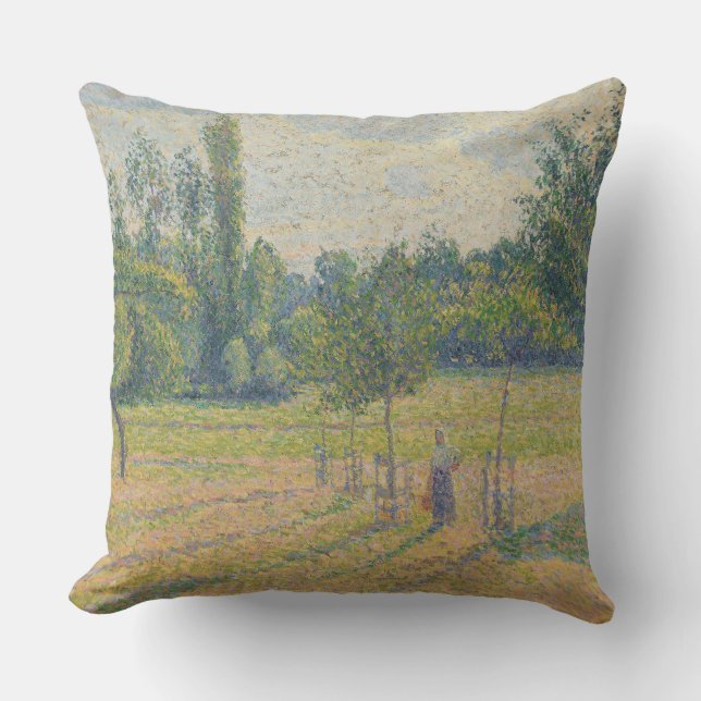 Almofada "Tarde Adiantada em nosso Prado" - Camille Pissarr (Frente)