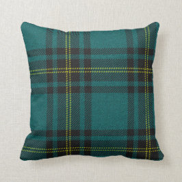 Almofada Tartan azul esverdeado frente e verso