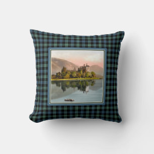 Almofada Tartan de Campbell do clã do castelo de Kilchurn