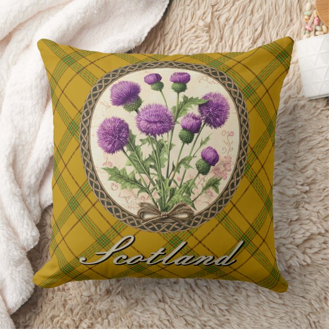 Almofada Tartan de Houston e Cardo Escocês (Cobertor)