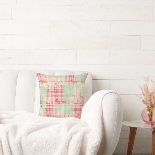 Almofada Tartan de Natal com Dor de chique (Sofá)