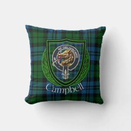 Almofada Tartan e Brasão do Clã Escocês Campbell