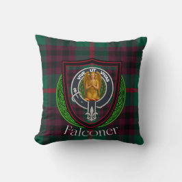 Almofada Tartan e Brasão do Clã Escocês Falconer