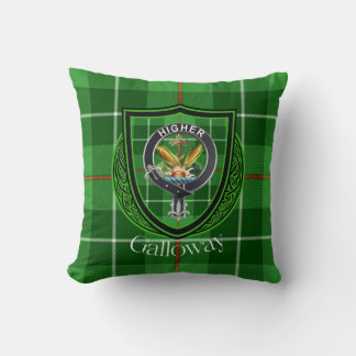 Almofada Tartan e Brasão do Clã Escocês Galloway