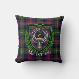 Almofada Tartan e Brasão do Clã Escocês MacLennan