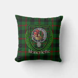 Almofada Tartan e Brasão do Clã Escocês Moncrieffe