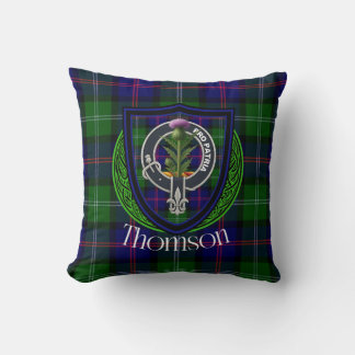 Almofada Tartan e Brasão do Clã Escocês Thomson