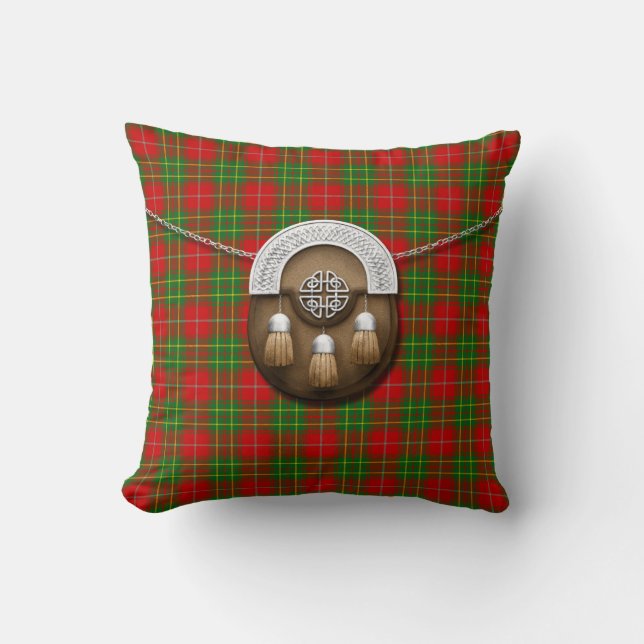 Almofada Tartan e Sporran de Burnett do clã (Frente)