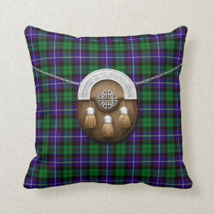 Almofada Tartan e Sporran de Mitchell do clã