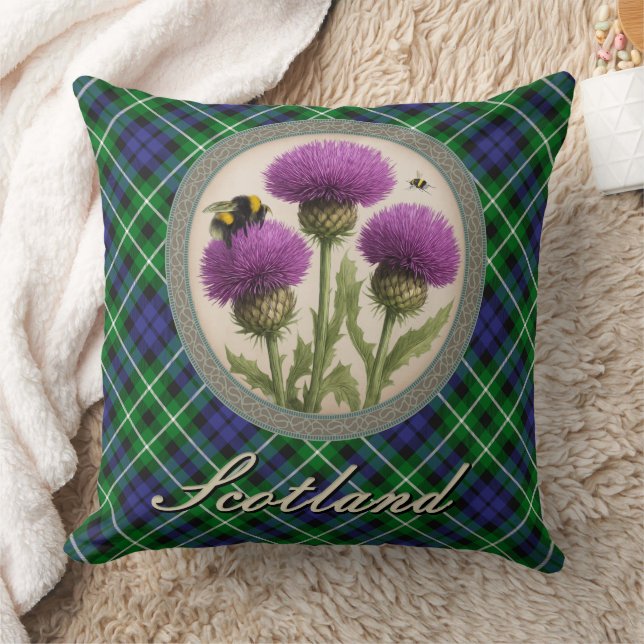 Almofada Tartan Graham e Cardo Escocês (Cobertor)