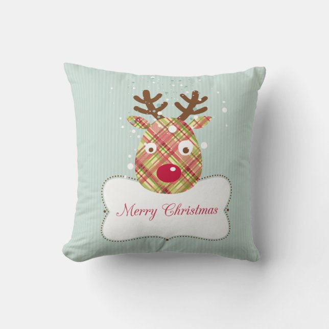 Almofada Tartan Reindeer (Frente)