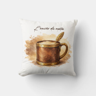 Almofada Tasse l'encre du matin