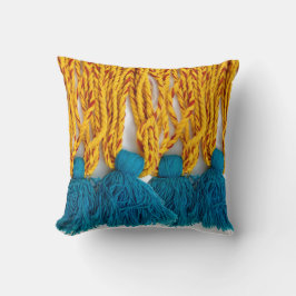 Almofada Tassles tribal trançado tecido