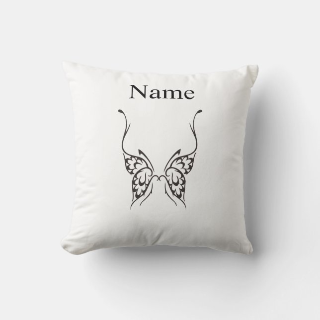 Almofada Tatuagem de Borboleta Estilizada Thunder_Cove  (Frente)