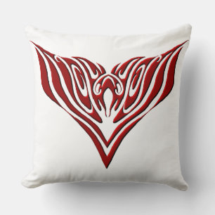 Almofada Tatuagem Tribal Neo Tradicional de Pássaro de Asa