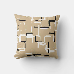 Almofada Taupe Beige Black White