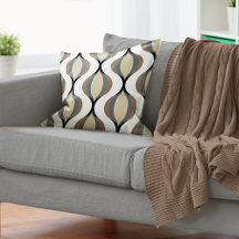 Taupe Beige Tan Cinza Ondas Negras Brancas