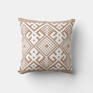 Almofada Taupe Contemporâneo, Linen, Castanho Padrão