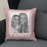 Almofada Taupe Moderno e Rosa | Foto | Presente familiar<br><div class="desc">Taupe Moderno e Rosa | Foto | Presente familiar</div>