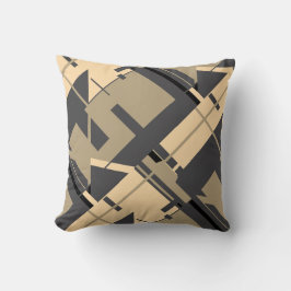 Almofada Taupe Negra Belo Carvões Abstrato