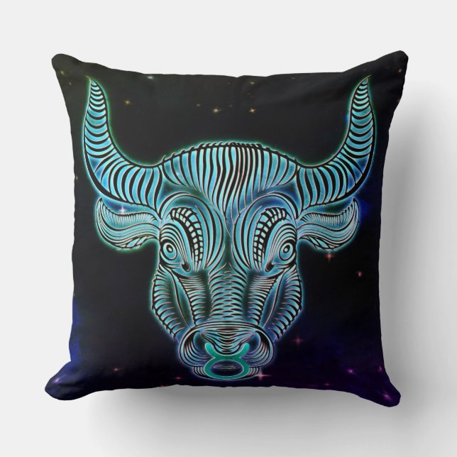 Almofada taurus, o travesseiro zodíaco do touro (Frente)