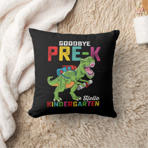 Almofada Tchau Pré K Olá Jardim de Infância T Rex Escola