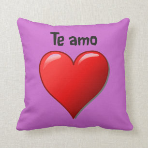 Almofada Te amo - Eu te amo no espanhol