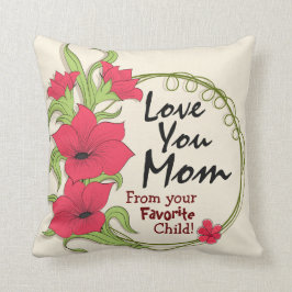 Almofada Te Amo Mãe Travesseiro decorativo Personalizado Fl