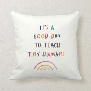 Almofada Teacher Bom Dia Pequeno Humano Típica Moderna Div