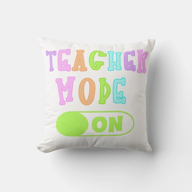 Almofada Teacher Mode On Pillow (Frente)