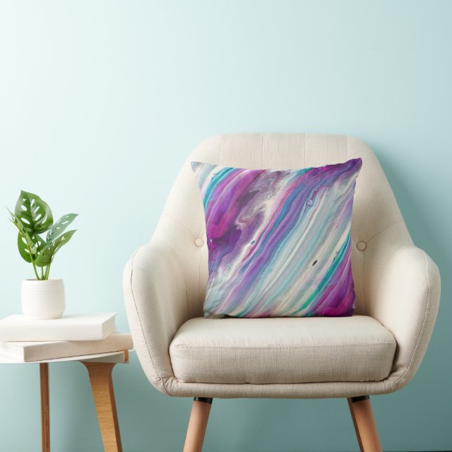 Almofada Teal abstrato Purple (Cadeira)