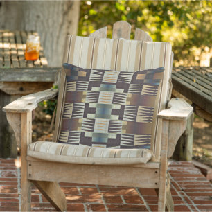 Almofada Teal Blue Tan Taupe Beige Dark Brown Arte Tribal
