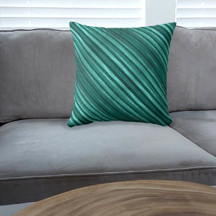 Almofada Teal Diagonal Striped