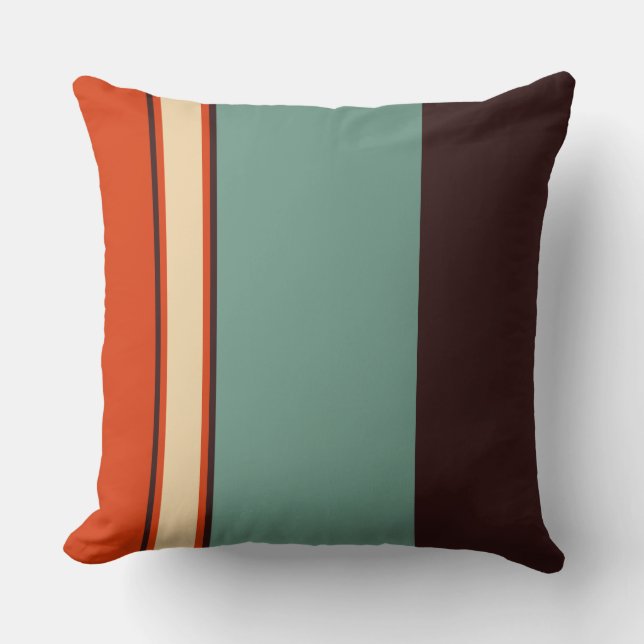 Almofada Teal e Laranja (Frente)