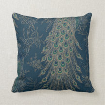 Teal escuro e estilo vitoriano Dourado Pavão