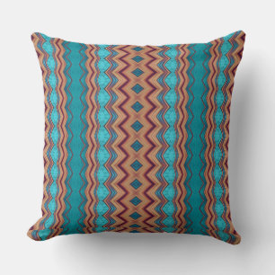 Almofada Teal, Ferrugem, Travesseiro decorativo castanho
