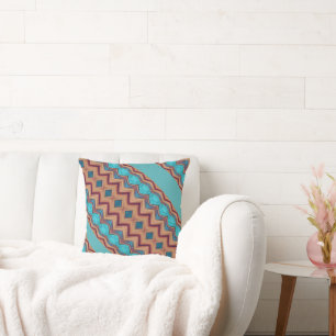 Almofada Teal, Ferrugem, Travesseiro decorativo castanho
