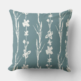 Almofada Teal Floral Farmhouse Decor