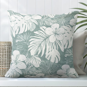 Almofada Teal Green - Travesseiro decorativo tropical