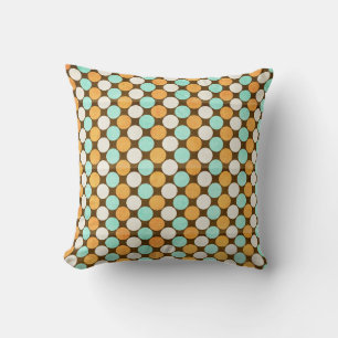 Almofada Teal Laranja e Travesseiro decorativo Castanho