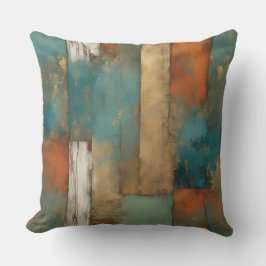 Almofada Teal Orange Dourado Modern Farmhouse