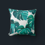 Almofada Teal Tropical Monstera Leaf Seamless Pattern Art<br><div class="desc">Bring the lush energy of the jungle into your space with this stunning seamless pattern featuring iconic Monstera Deliciosa leaves. Designed with a sophisticated palette of teal, turquoise, and deep emerald greens, this artwork captures the intricate details and organic silhouettes of tropical flora. The high-contrast white background ensures the botanical...</div>