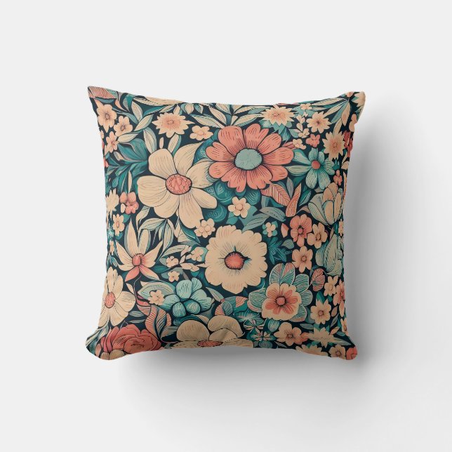 Almofada Tecido Bohemian Flower (Frente)