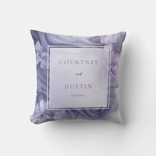 Almofada Tecido Chiffon Roxo Lavanda Suave Monocromático (Frente)