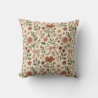 Almofada Tecido de Laço Floral Vintage Cottagecore | Românt